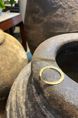 Nafsu - Gold plated hammered hoop S I Gold plated