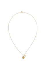 Nafsu - Gold plated Necklace w/eye and square pendant I Bright combo