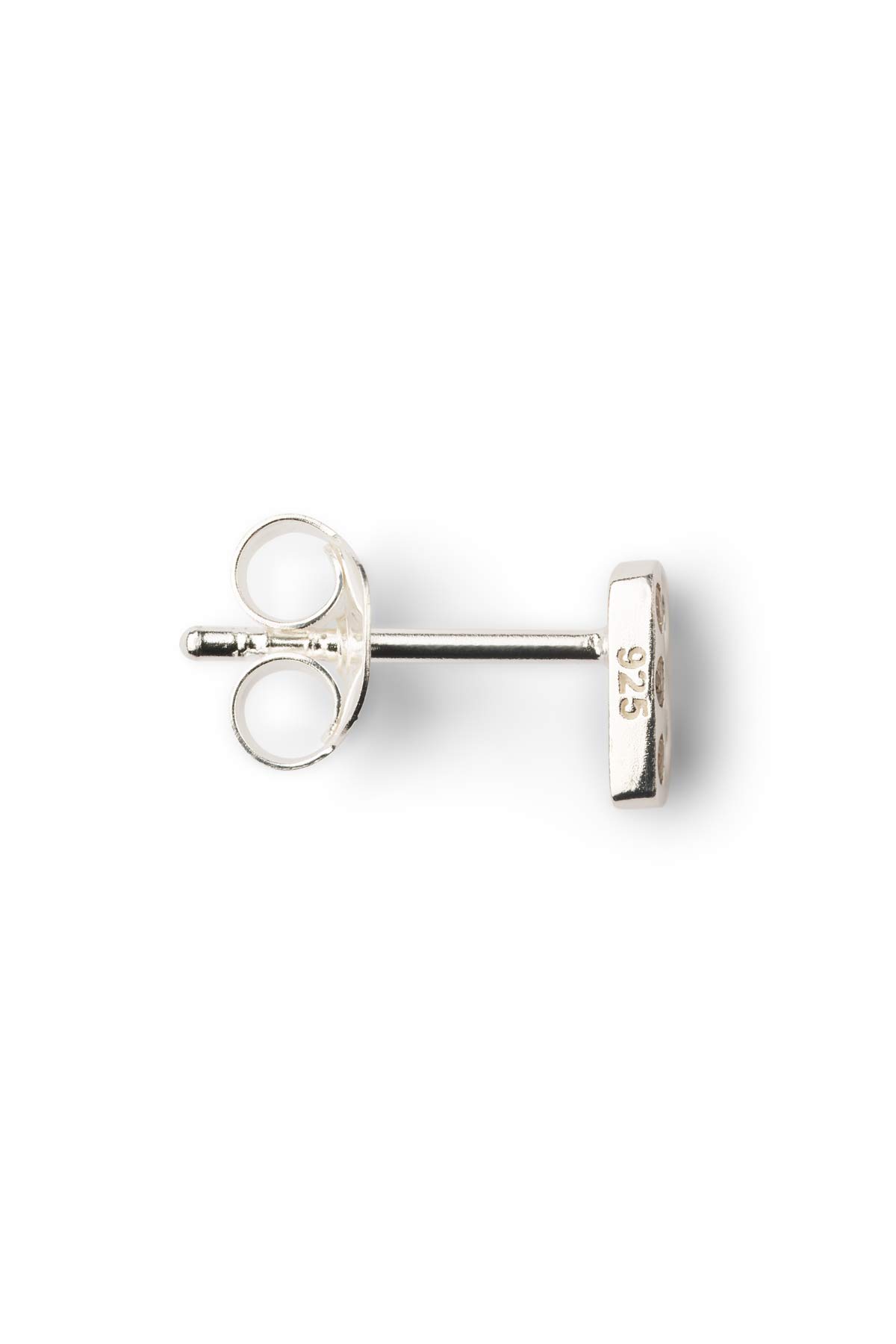 Diamond letter ear stud - Rabens Momento I Silver w/ Champaign diamond