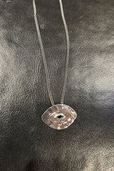 Necklace With Giant Eye Pendant - Nafsu I Silver