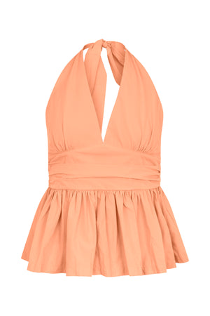 Izma - Poplin halter top I Mandarin