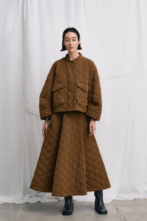 Rhea - Tech quilt jacket I Chestnut