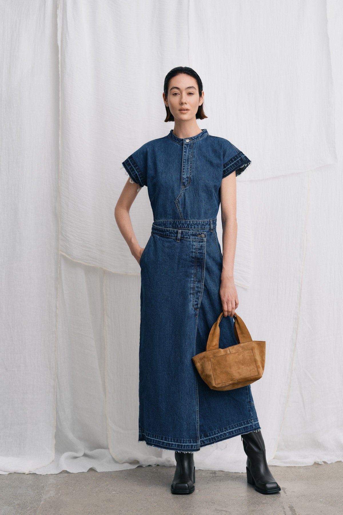 Nency - Denim dress I Dark indigo