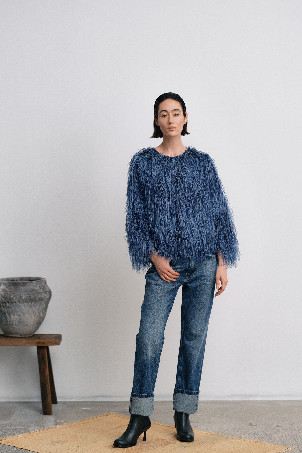 Safi - Plume blouse I PRE-ORDER I Navy