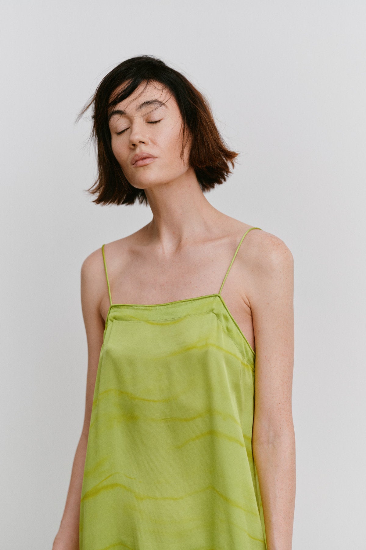 Laurentine - Chartreuse camisole dress I Chartreuse