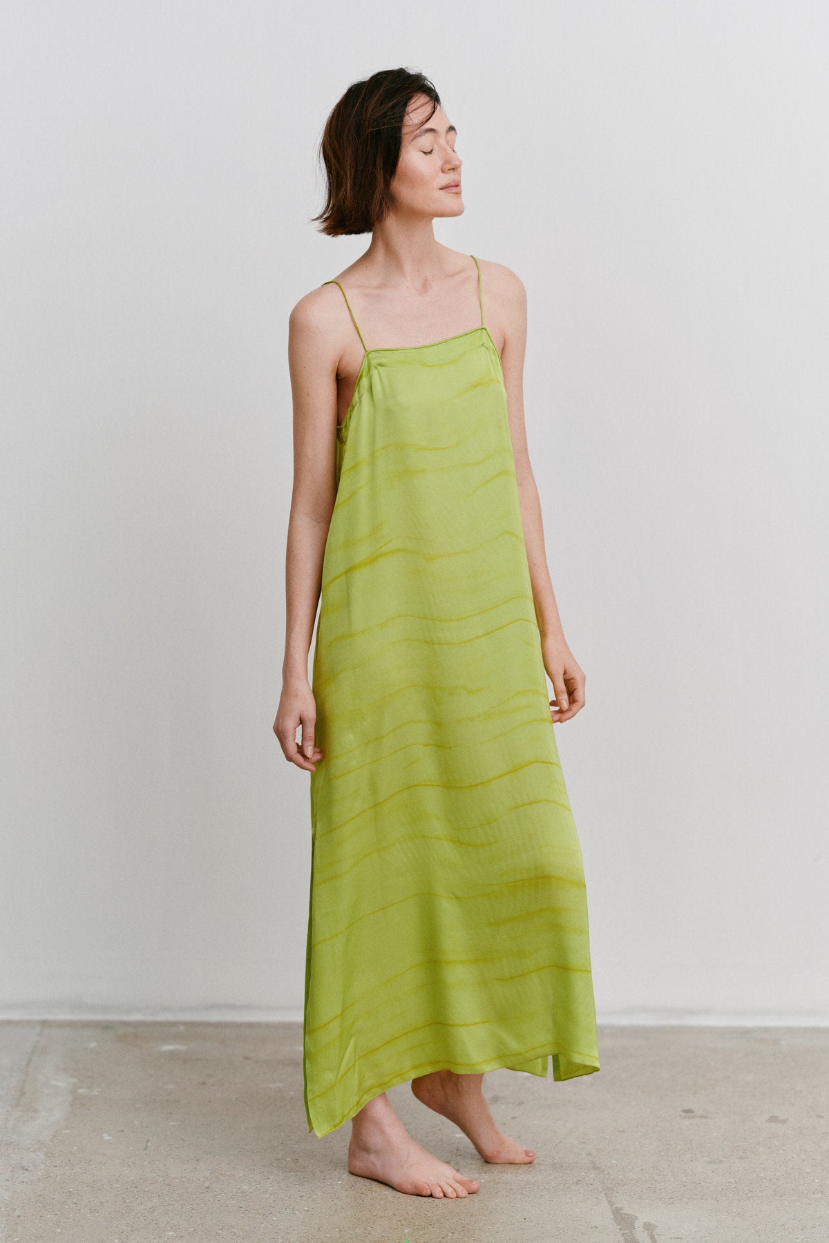 Laurentine - Chartreuse camisole dress I Chartreuse