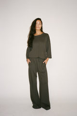 Calla - Light stretch relaxed pants I Faded black