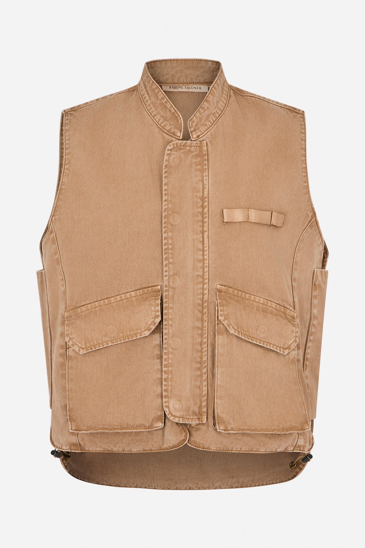 Beena - Canvas vest I Washed tobacco