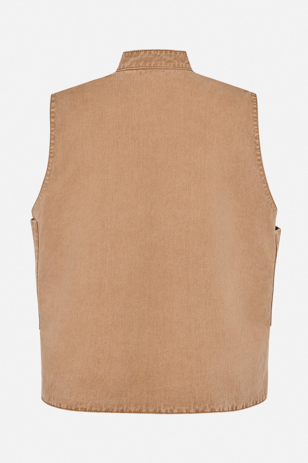 Beena - Canvas vest I Washed tobacco