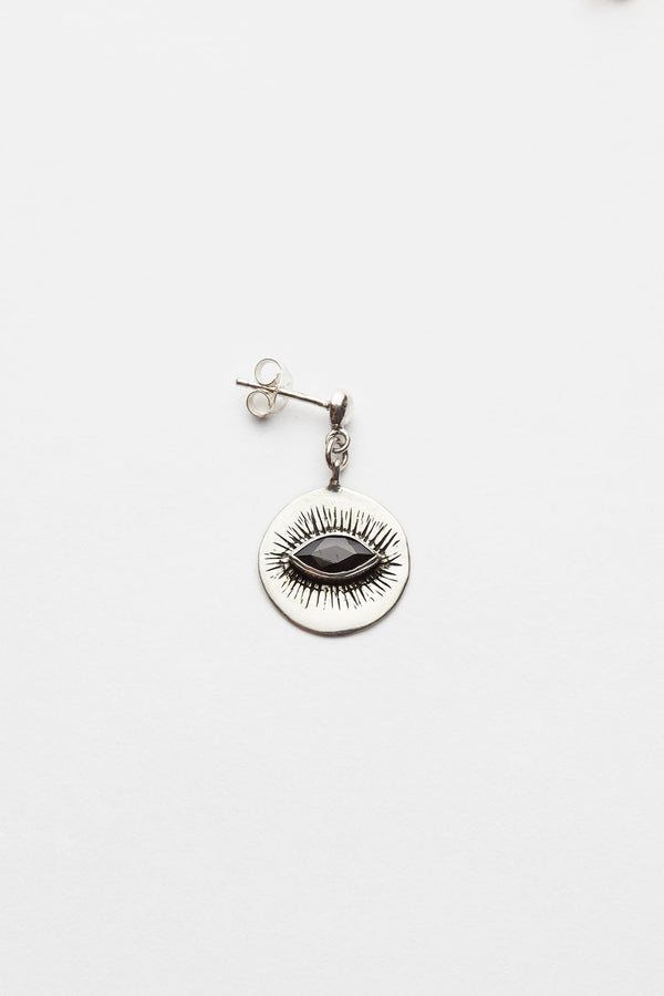 Nafsu - Silver Sun Earring I Silver / Sapphire