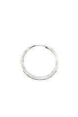 Nafsu - Silver hammered hoops S I Silver