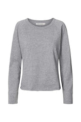 Nemi - Light stretch long sleeve top I Grey melange