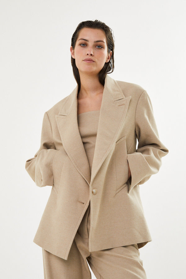 Loza - Easy tailoring jacket I Biscuit