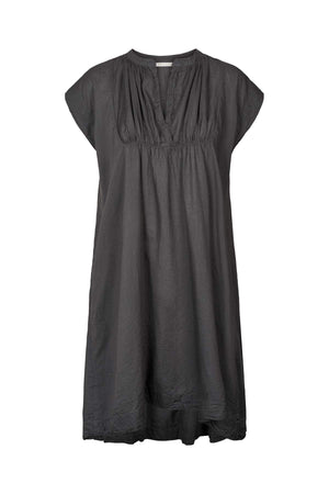 Lotti - Cotton short dress I Dark slate