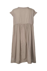 Lotti - Cotton short dress I Pearl grey