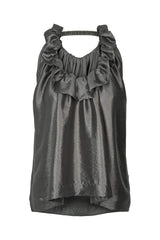 Hali - Hammered metal halter top I Gun metal