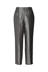 Nura - Hammered metal slim pant I Gun metal