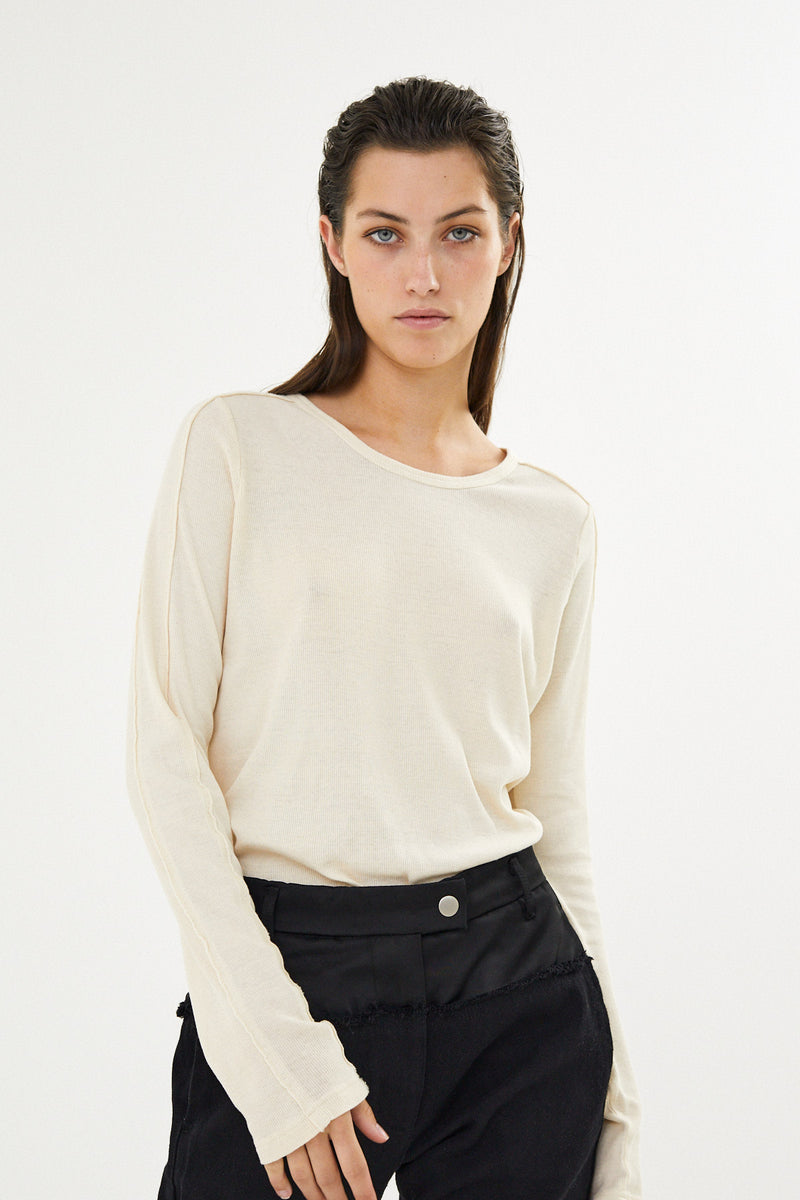 Jersey long sleeve top - Jacka I Chalk