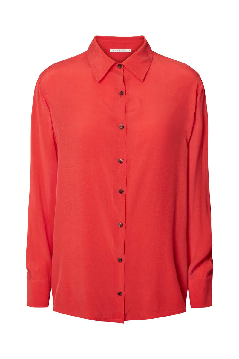 Rosali - Sandwashed men's shirt I Red