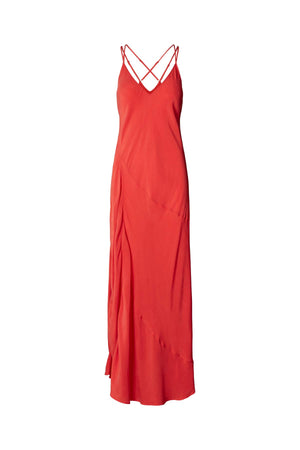 Madigan - Sandwashed strap dress I Red