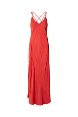 Madigan - Sandwashed strap dress I Red