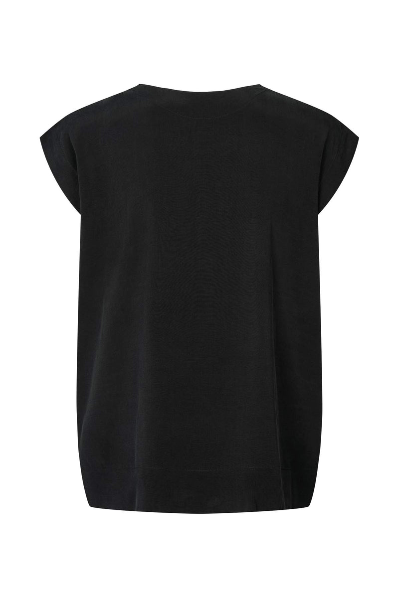 Rosalyn - Sandwashed blouse I Black