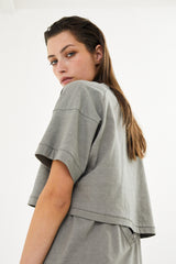 Vintage cotton cropped t-shirt - Muggi I Moon