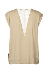 Rosalyn - Funnel web blouse I Sand