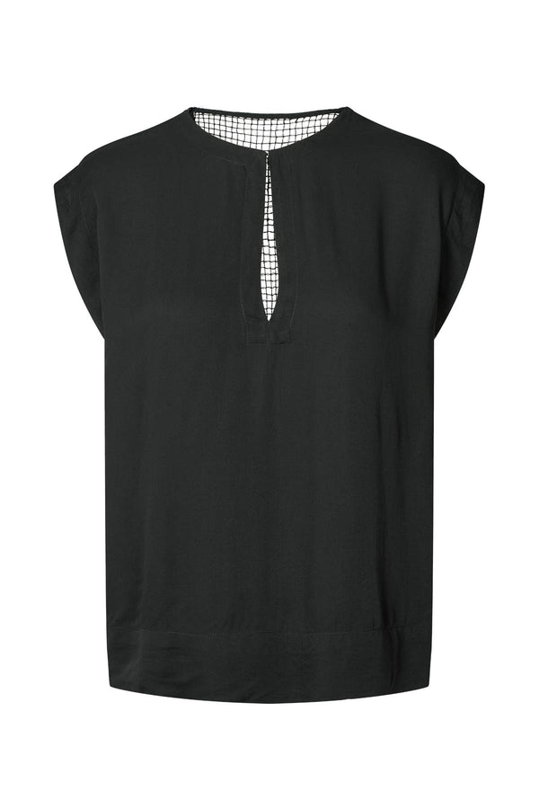 Rosalyn - Funnel web blouse I Black