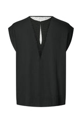 Rosalyn - Funnel web blouse I Black