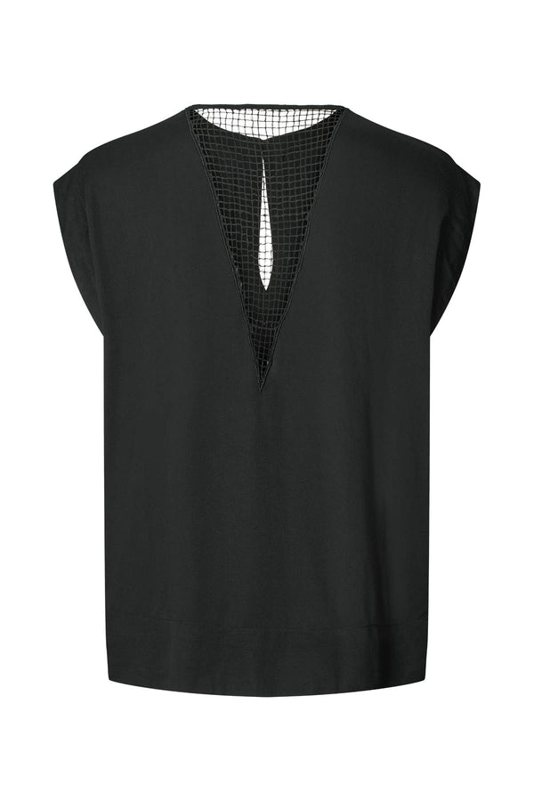 Rosalyn - Funnel web blouse I Black