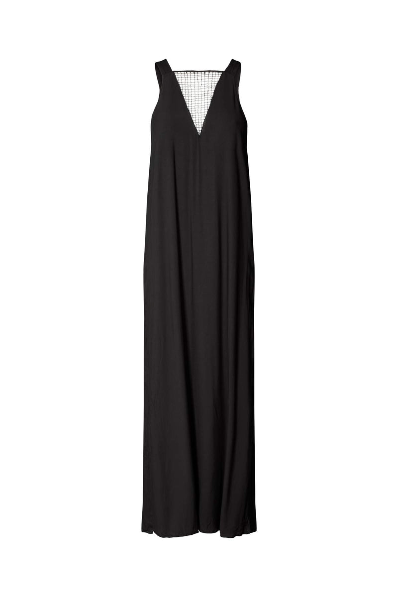 Lamia - Funnel web dress I Black