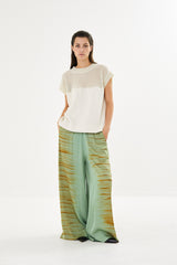 Tidal elastic wide pant - Lenie I Green combo