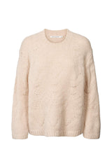 Elsie - Dual knit oversize sweater I Beige