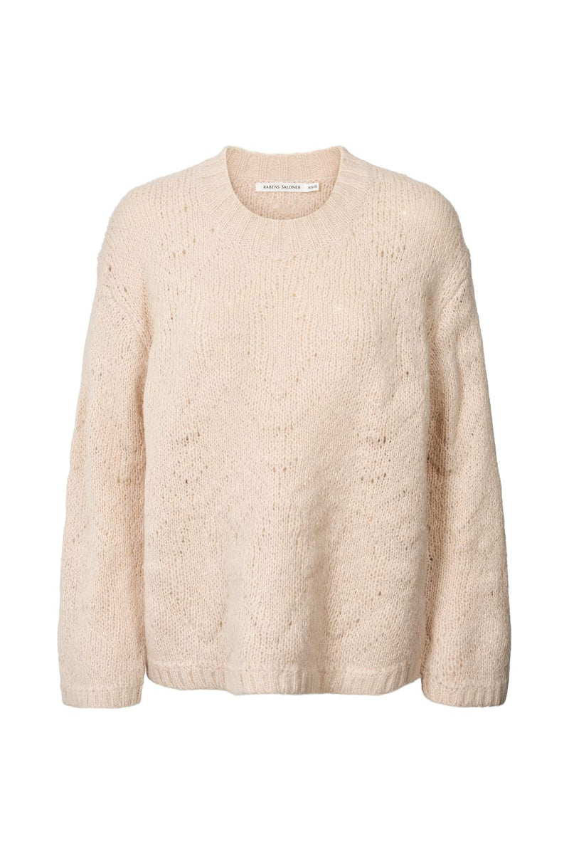 Elsie - Dual knit oversize sweater I Beige