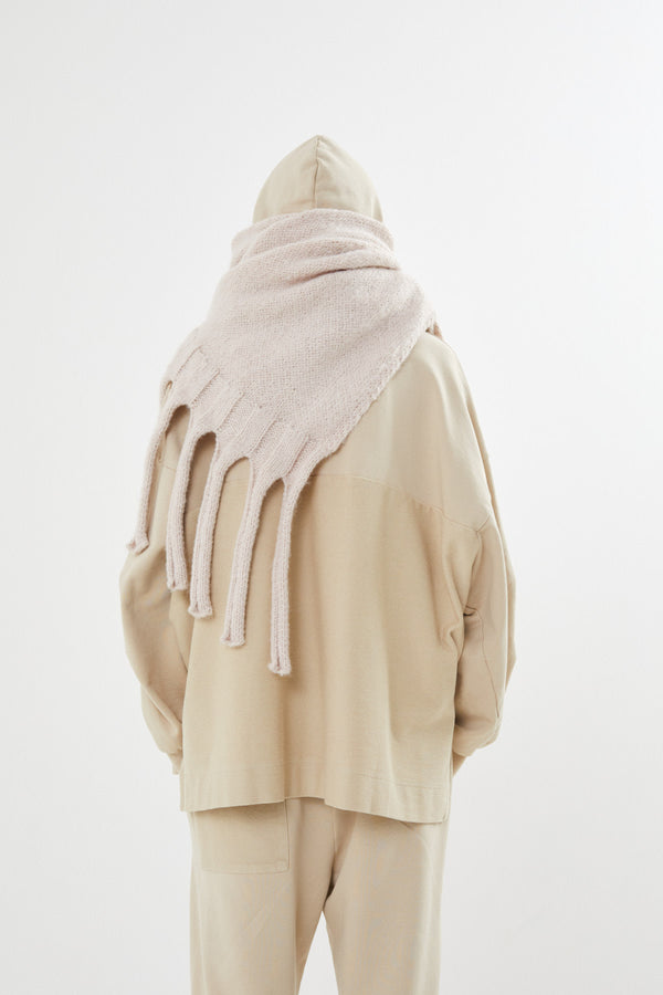 Emillia - Dual knit split scarf I Beige