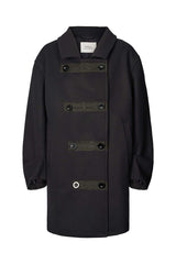 Litzy - Boiled wool coat I Navy