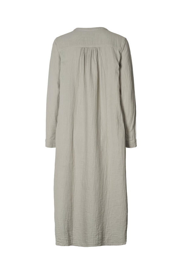 Asta - Cotton double long kaftan I Steel grey