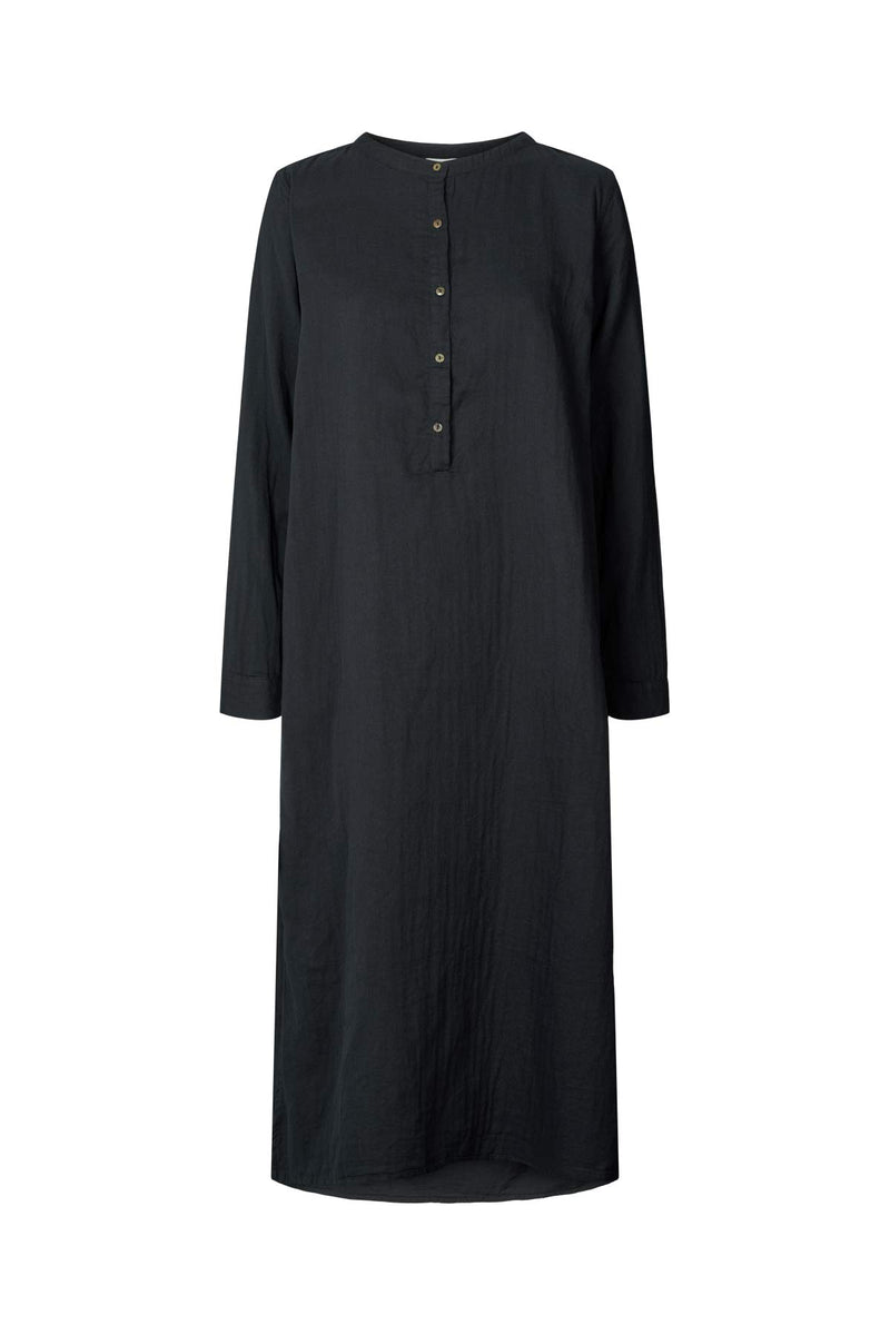 Asta - Cotton double long kaftan I Black