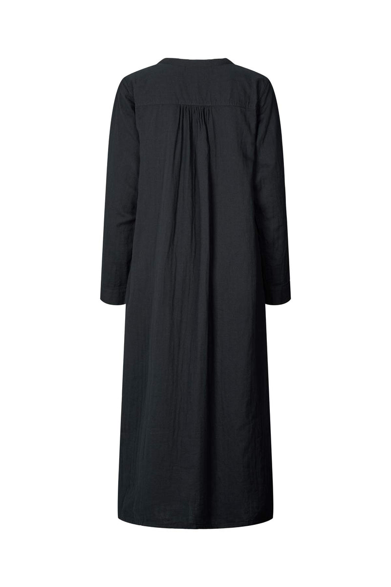 Asta - Cotton double long kaftan I Black