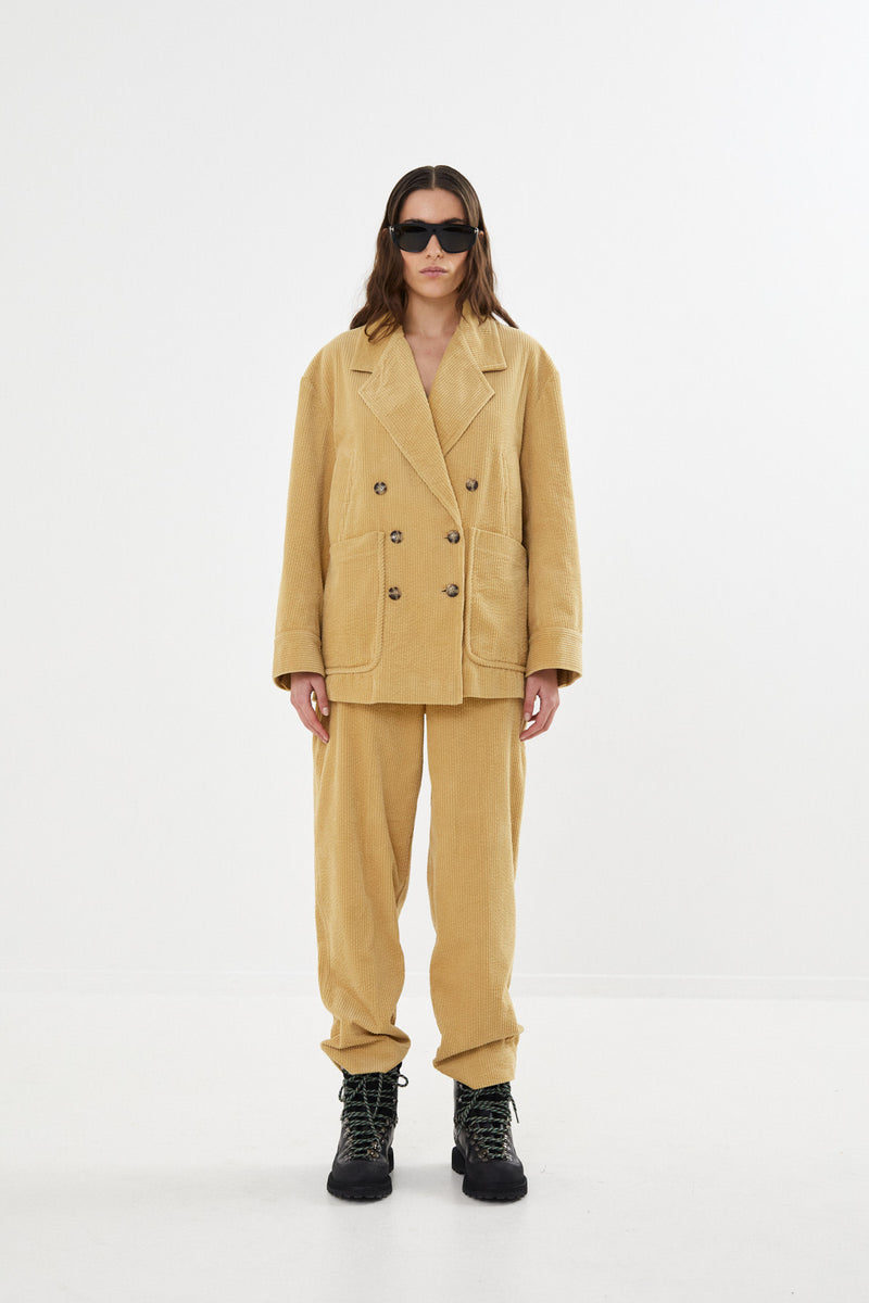 Carly - Corduroy pants I Mustard