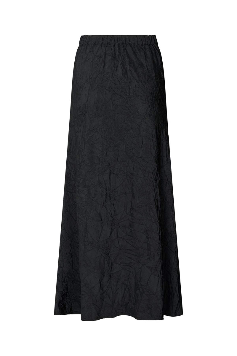 Ellery - Crinkled bias skirt I Black