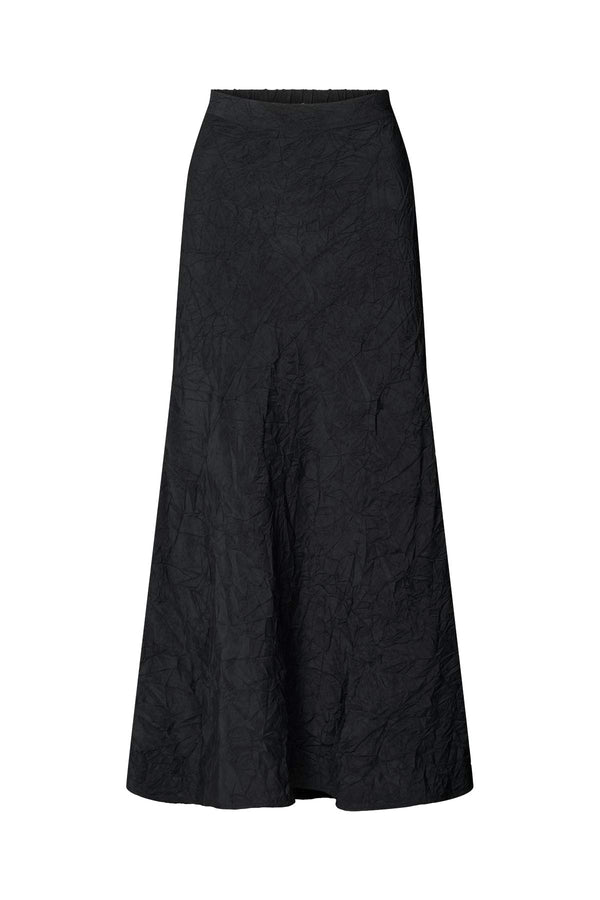 Ellery - Crinkled bias skirt I Black