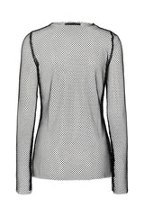 Jacka - Netting long sleeve top I Black