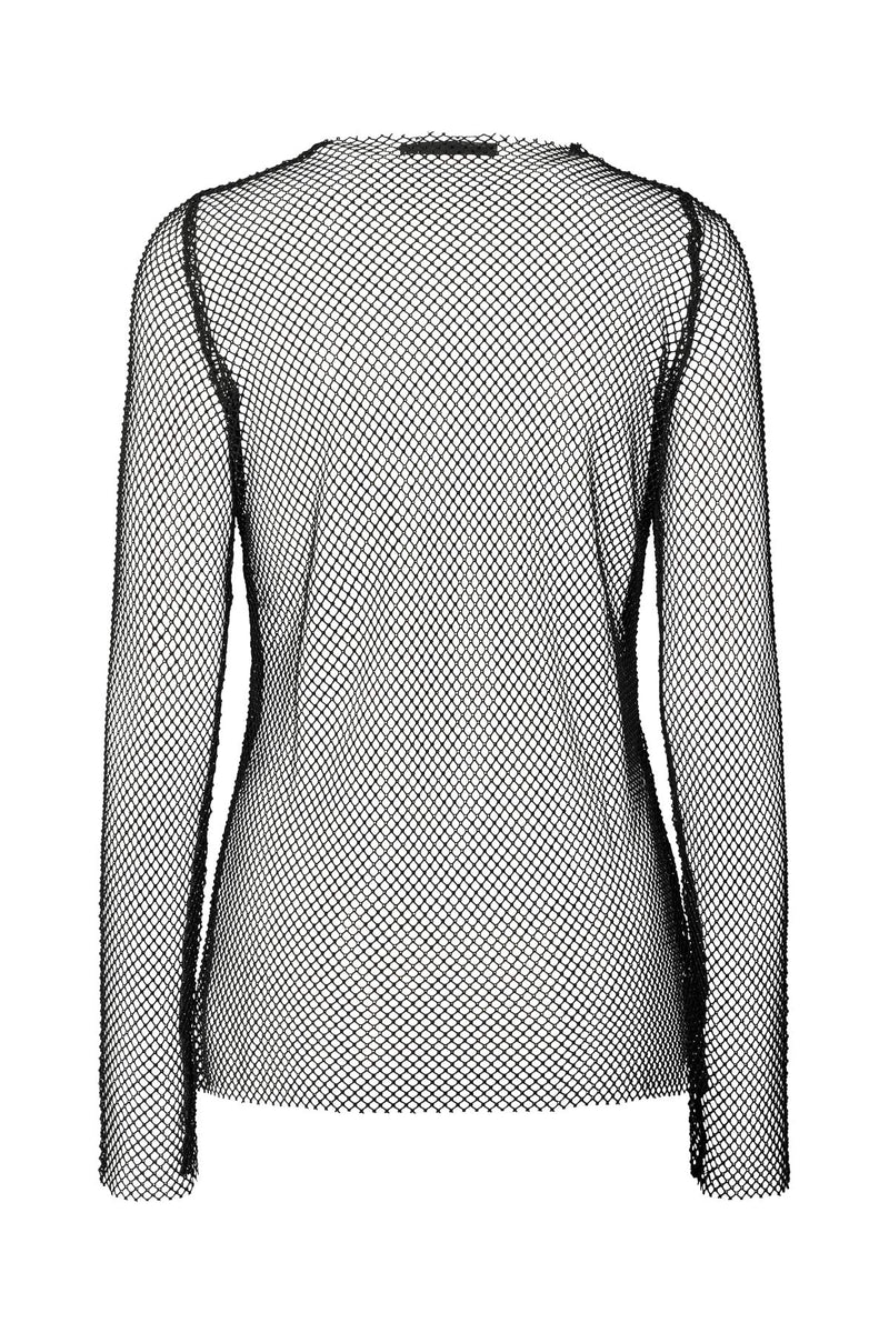 Jacka - Netting long sleeve top I Black