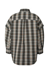 Sevara - Check shirting padded jacket I Grey check