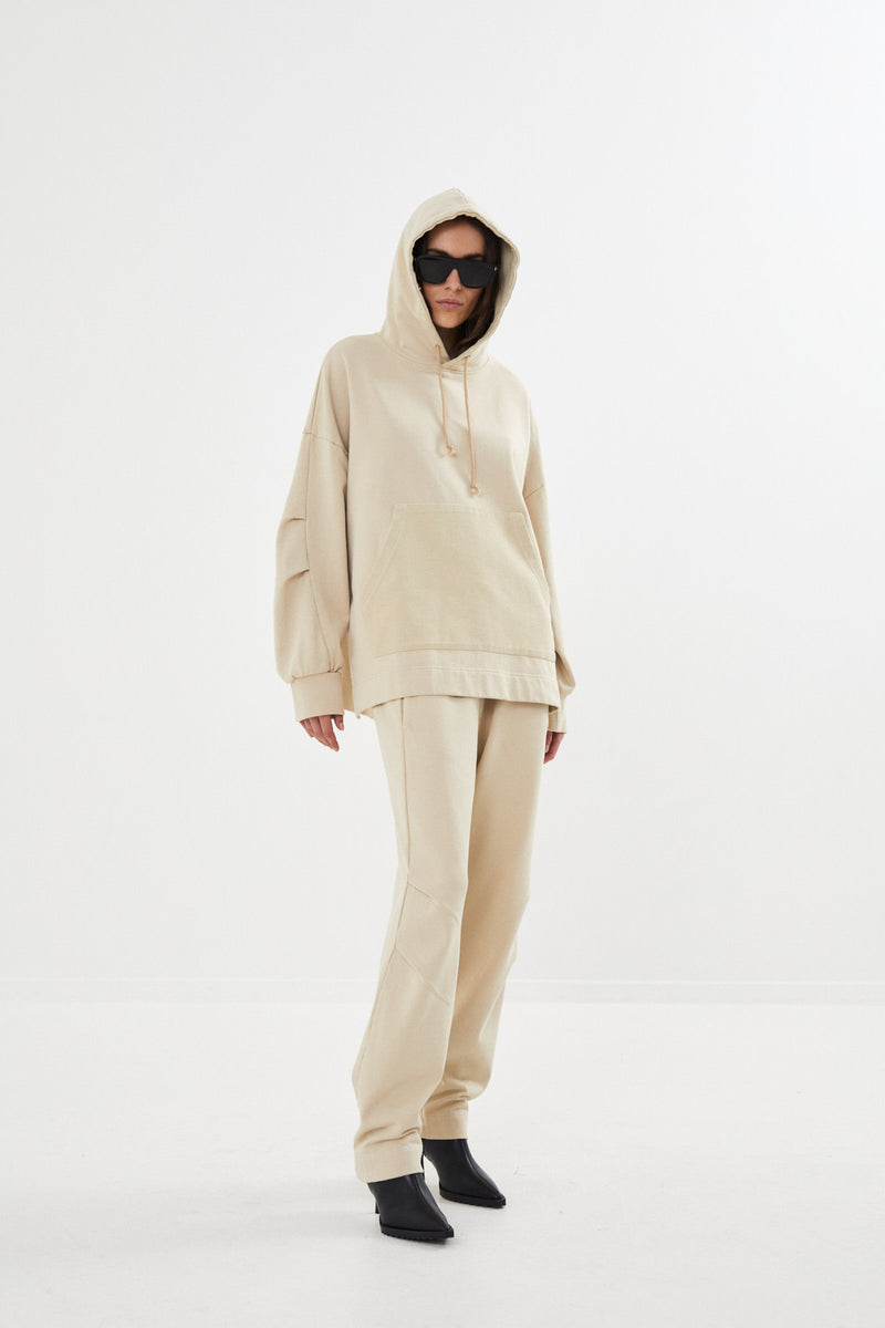 Sevilla - Loop back hoodie I Oyster