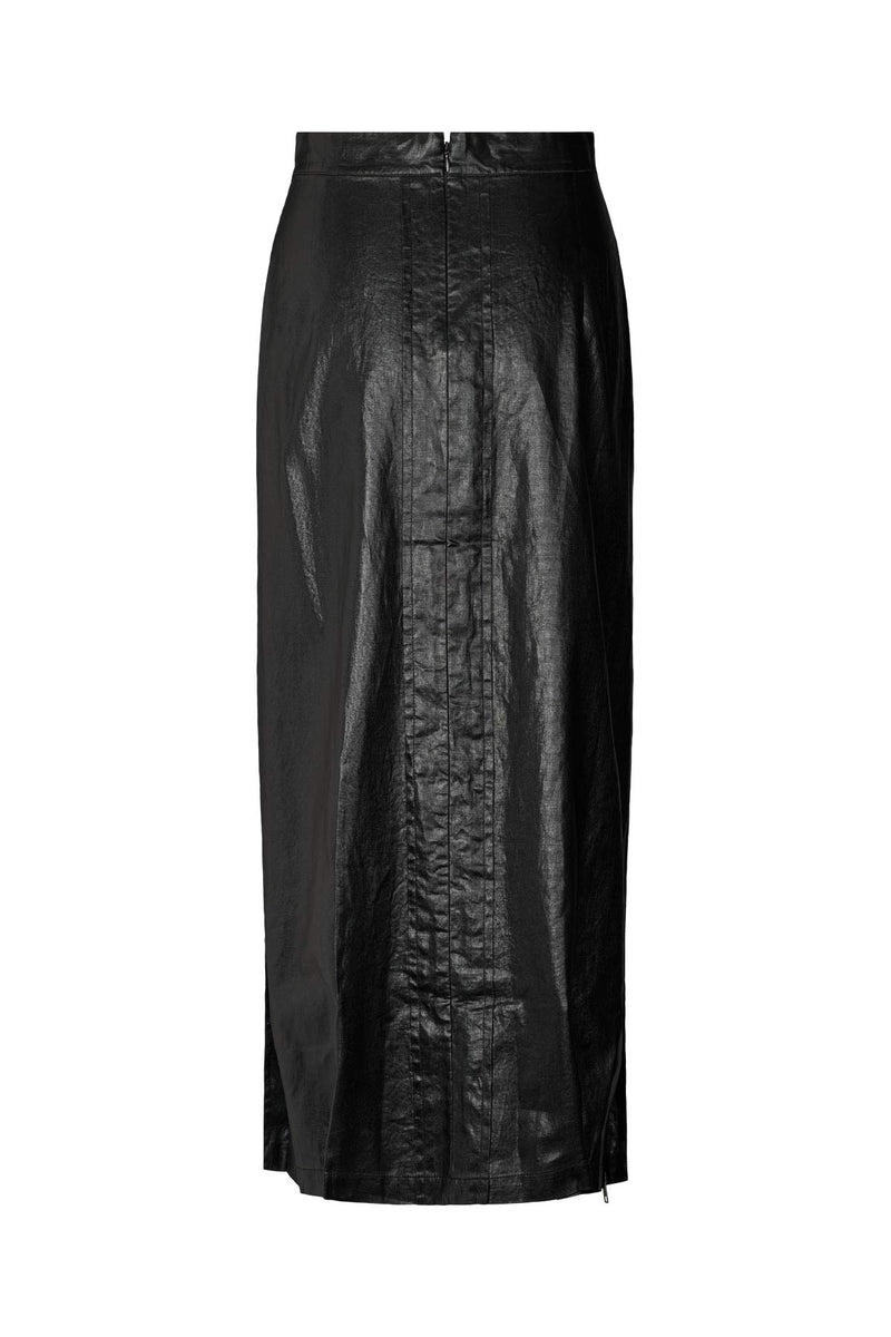 Naline - Glazed skirt I Black