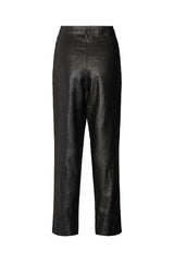 Raina - Glazed pleat pants I Black