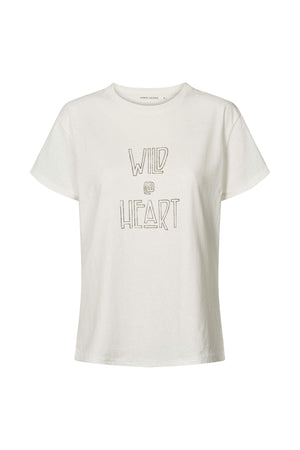 Ambla - Wild @heart t-shirt I Chalk